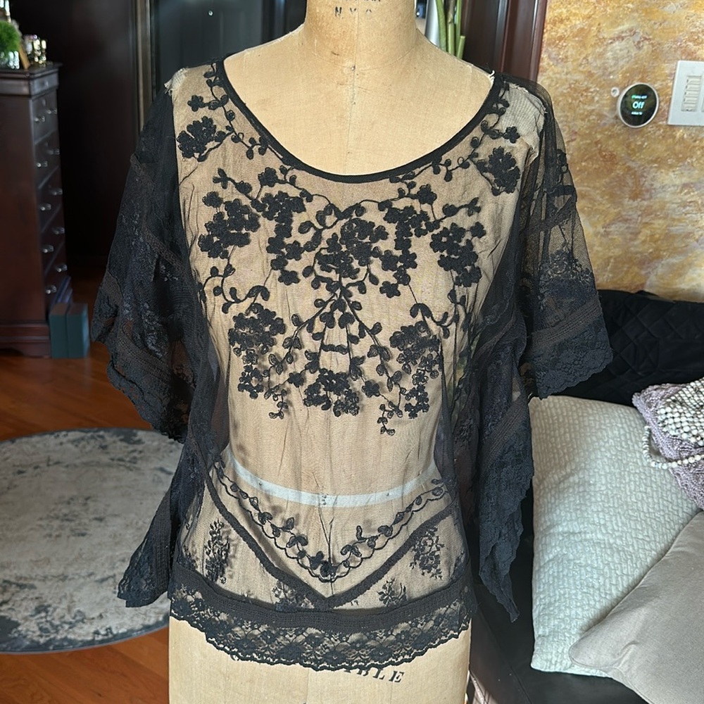 UO Black Lace Top